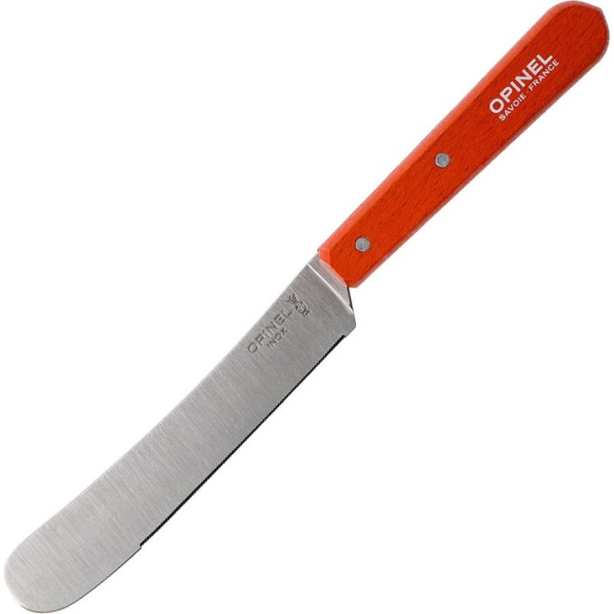 Нож столовый OPINEL, деревянная рукоять, нержавеющая сталь, красный, 002176